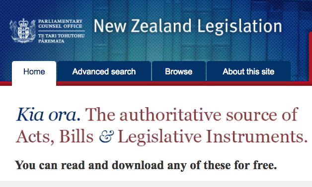 Legislation.govt.nz offers enactments in XML format